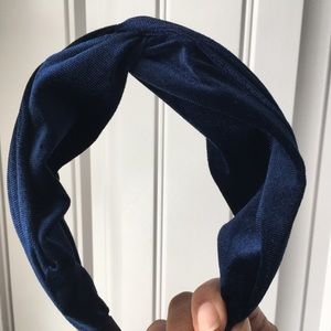 Headband, Navy Blue, velvet material